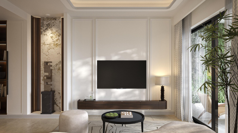 Phòng khách: Ấm cúng hiện đại