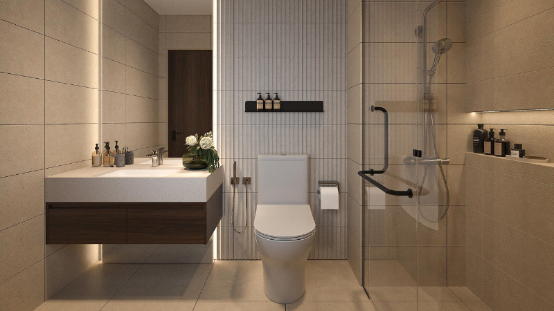 Phòng tắm: Thoáng đãng hiện đại